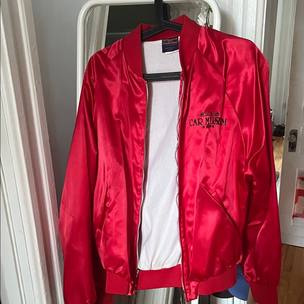 St Louis Car museum satin bomber jacket vintage